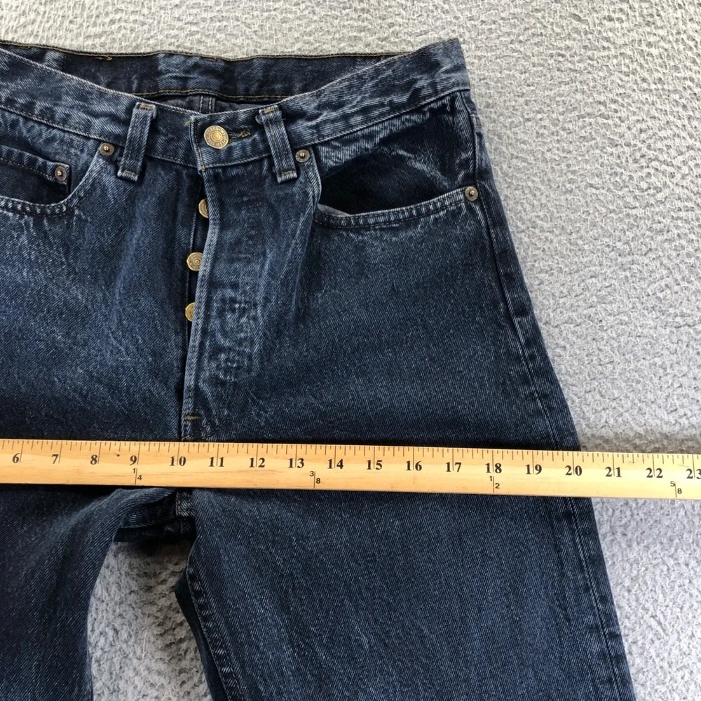 Vtg Levis Jeans Mens 31x34 501 Blue Button Fly Straight Dark Wash Made In USA